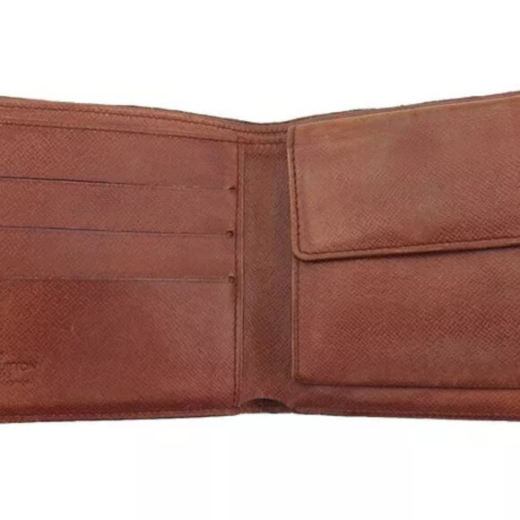 LOUIS VUITTON Bifold Wallet Monogram Beige Monogram Canvas Authentic Used - Picture 8 of 10